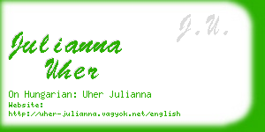 julianna uher business card